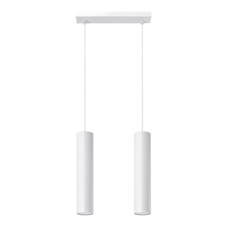 Полилей на верижка LAGOS 2 2xGU10/40W/230V бяла