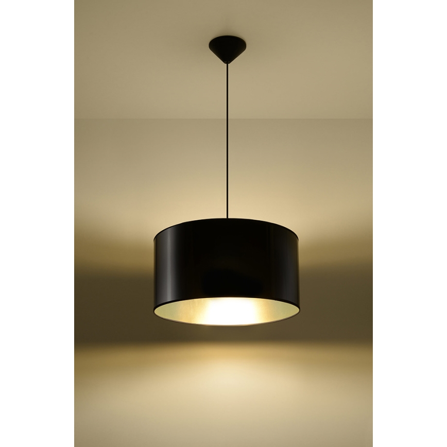 Полилей на верижка LUXOR 40 1xE27/60W/230V златна/черна