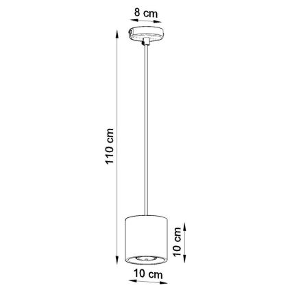 Полилей на верижка ORBIS 1 1xGU10/40W/230V бяла