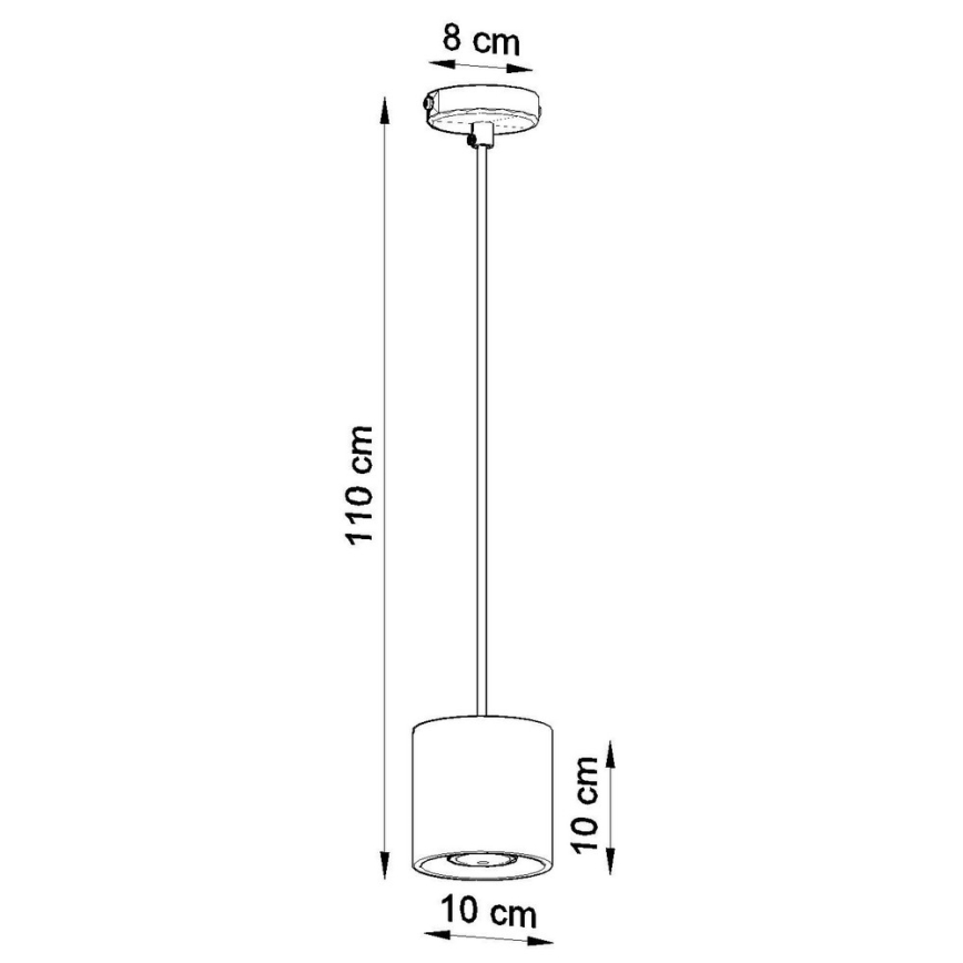 Полилей на верижка ORBIS 1 1xGU10/40W/230V черна
