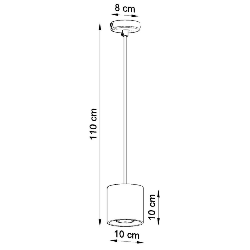 Полилей на верижка ORBIS 1 1xGU10/40W/230V сива