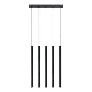 Полилей на верижка PASTELO 5 5xG9/12W/230V черна