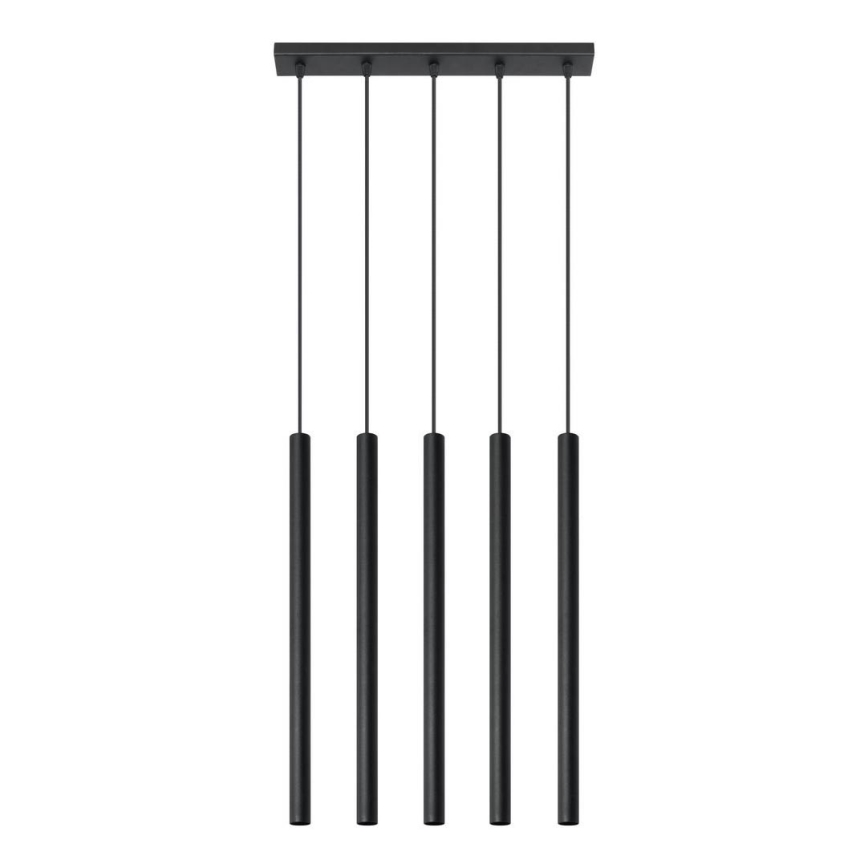Полилей на верижка PASTELO 5 5xG9/12W/230V черна