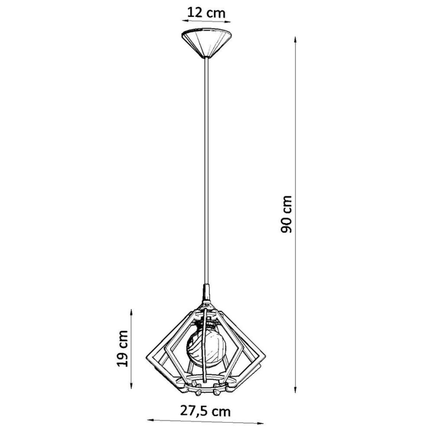Полилей на верижка POMPELMO 1xE27/60W/230V