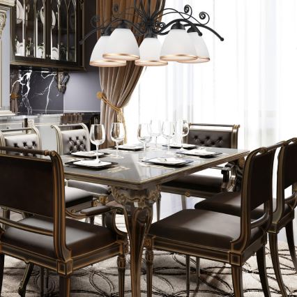 Полилей на верижка RETRO II 5xE27/60W/230V