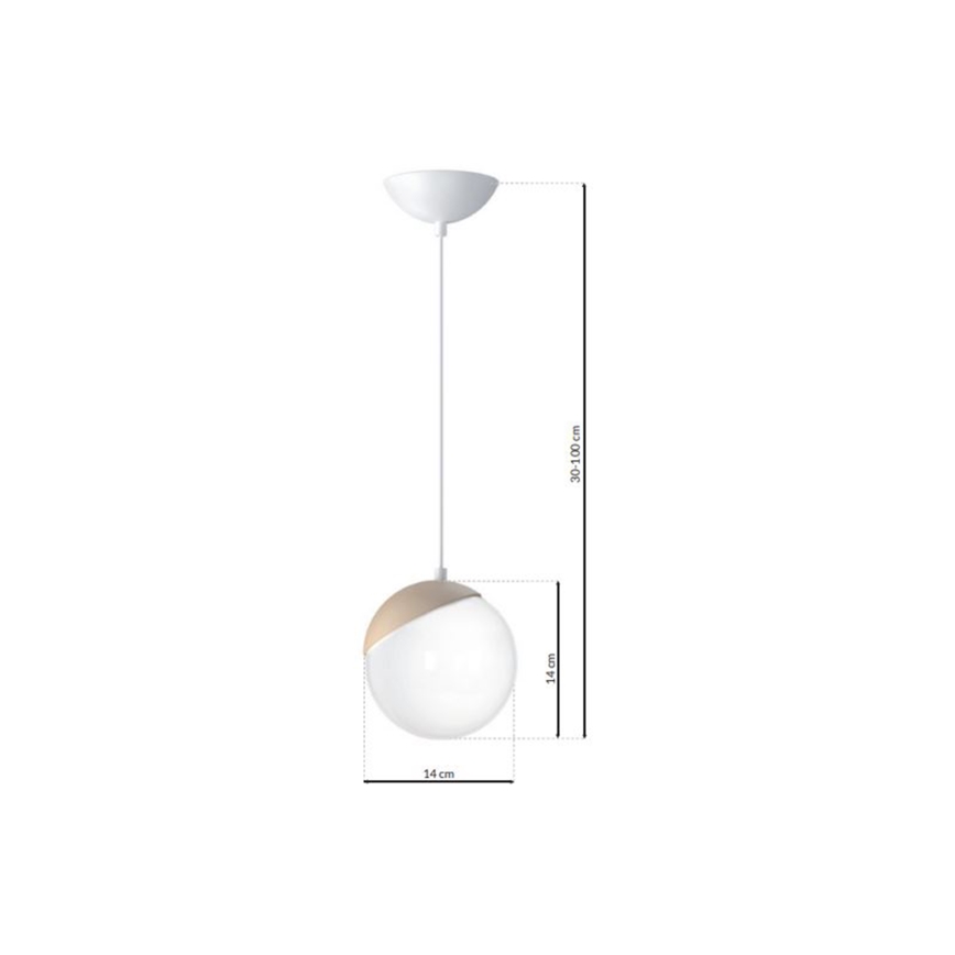 Полилей на верижка SFERA WOOD 1xE14/40W/230V