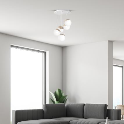 Полилей на верижка SFERA WOOD 5xE14/40W/230V