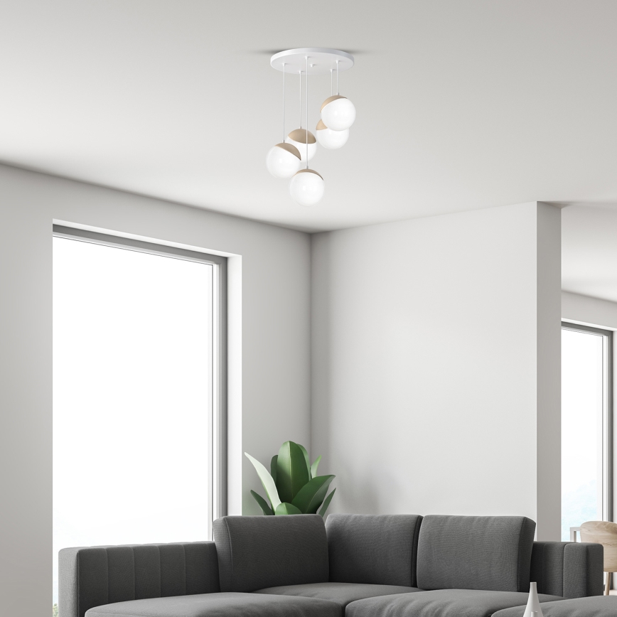 Полилей на верижка SFERA WOOD 5xE14/40W/230V