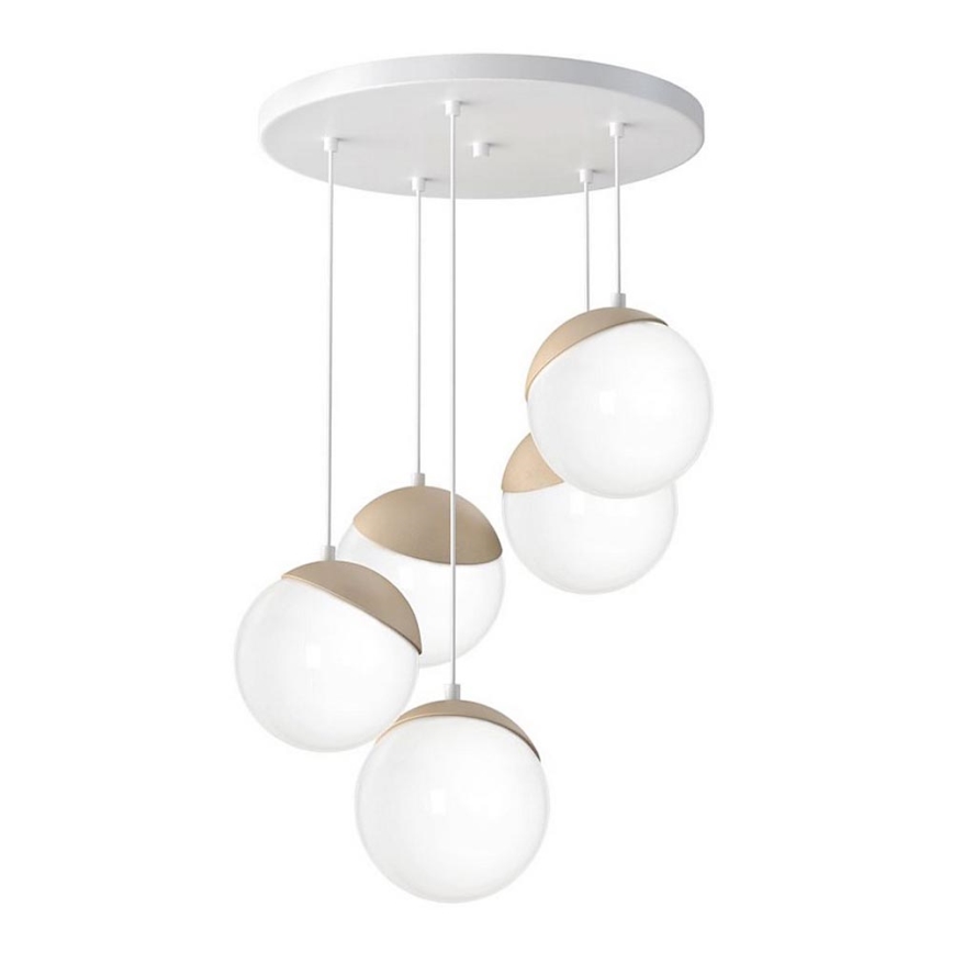 Полилей на верижка SFERA WOOD 5xE14/40W/230V