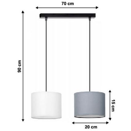 Полилей на верижка TUZ 2xE27/60W/230V