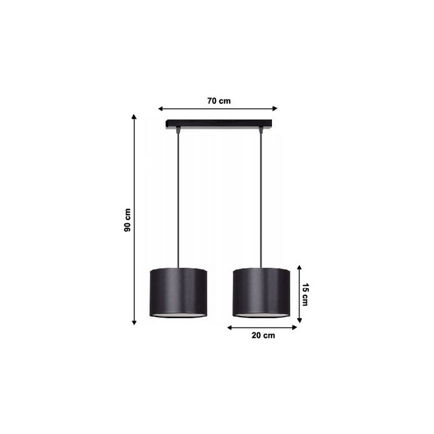 Полилей на верижка TUZ 2xE27/60W/230V