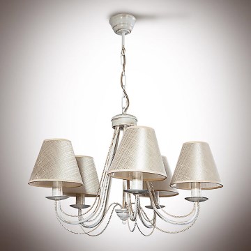 Полилей на верижка VERSA 5xE14/40W/230V бял 535 mm