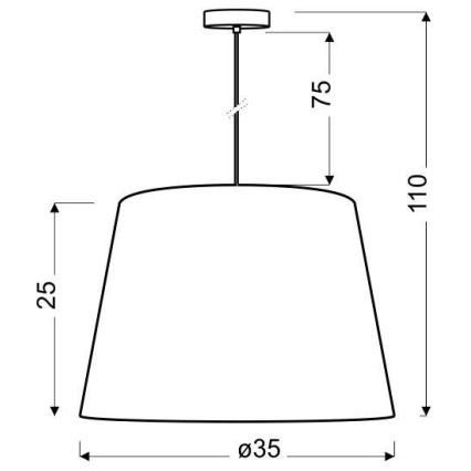 Полилей на въже AMERICANO 1xE27/60W/230V