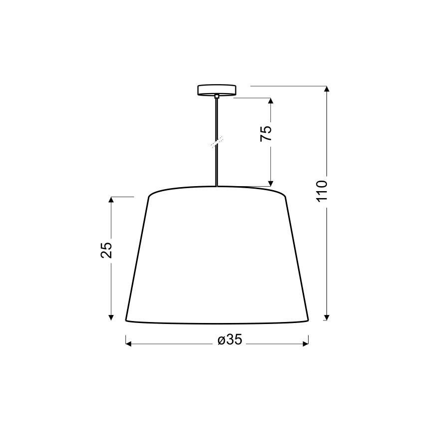 Полилей на въже AMERICANO 1xE27/60W/230V