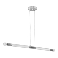 Полилей на въже BASTONE WHITE 2xE14/40W/230V бяла/лъскав хром