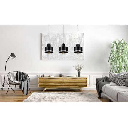 Полилей на въже BODO SILVER 3xE27/60W/230V