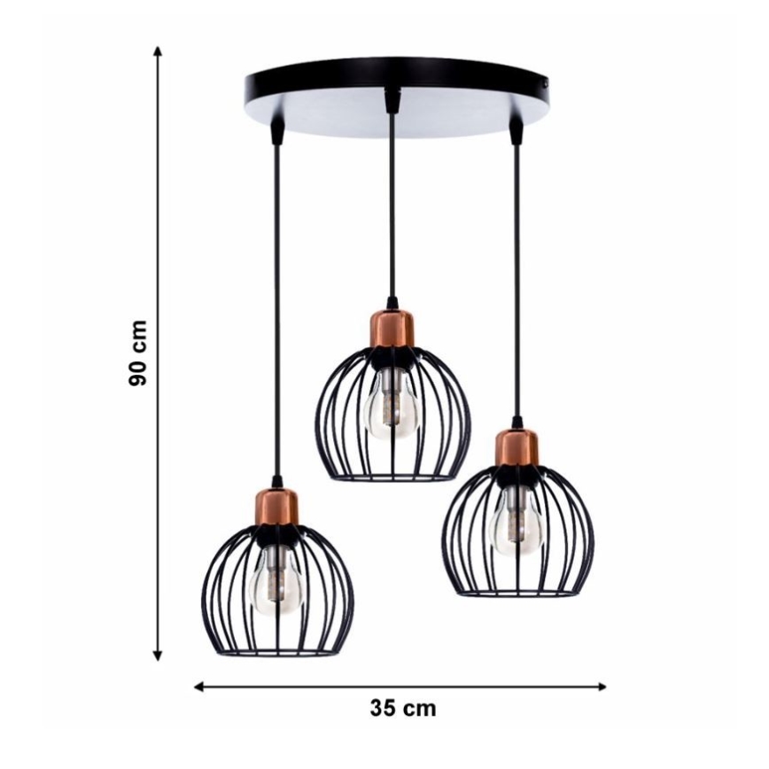 Полилей на въже CELTA 3xE27/40W/230V