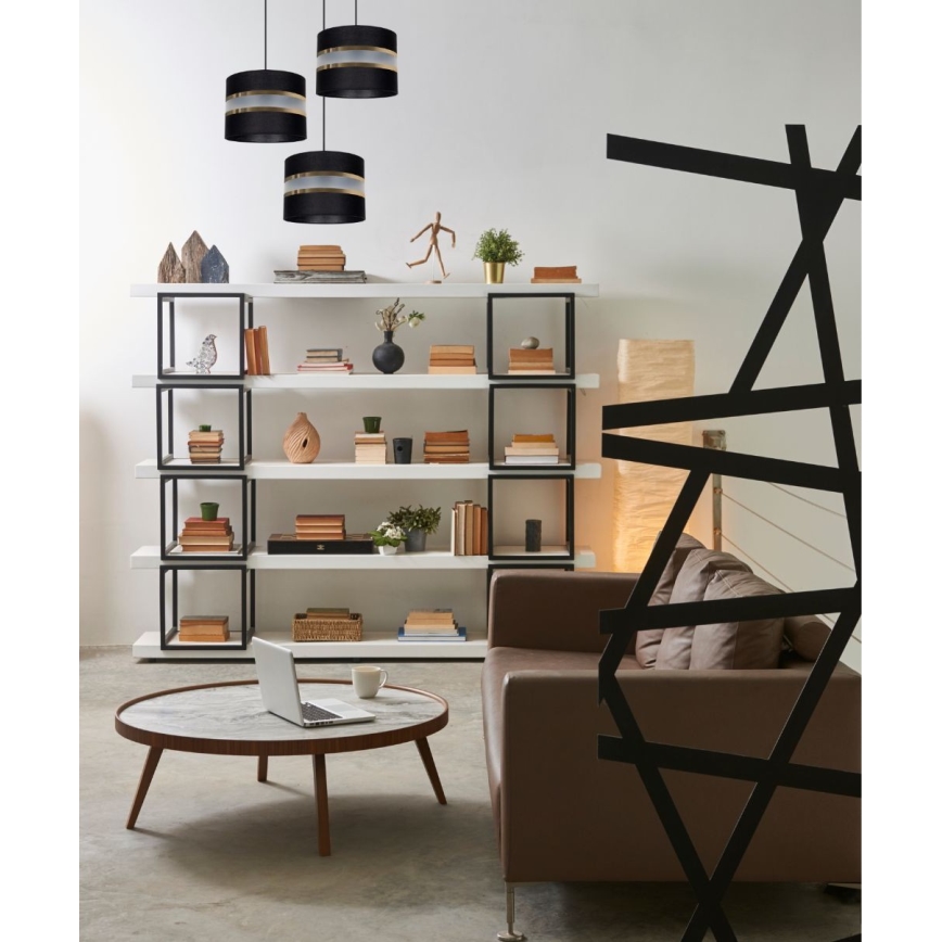 Полилей на въже CORAL 3xE27/60W/230V черна