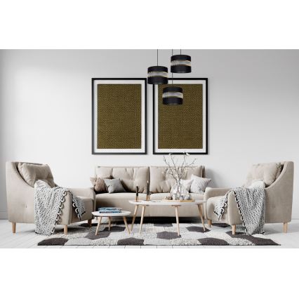 Полилей на въже CORAL 3xE27/60W/230V черна