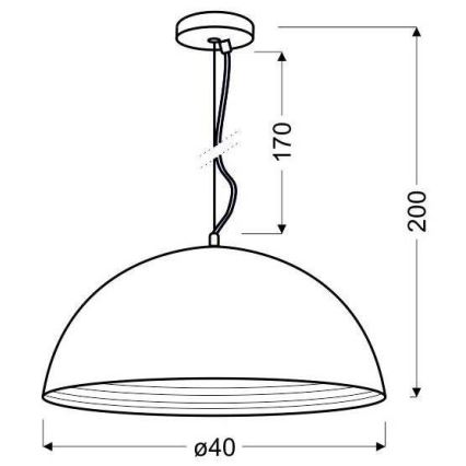 Полилей на въже DORADA 1xE27/60W/230V хром