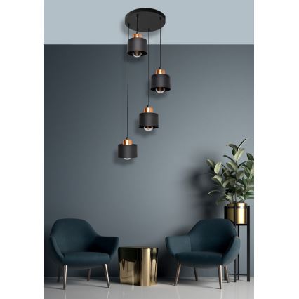 Полилей на въже EDISON 4xE27/15W/230V