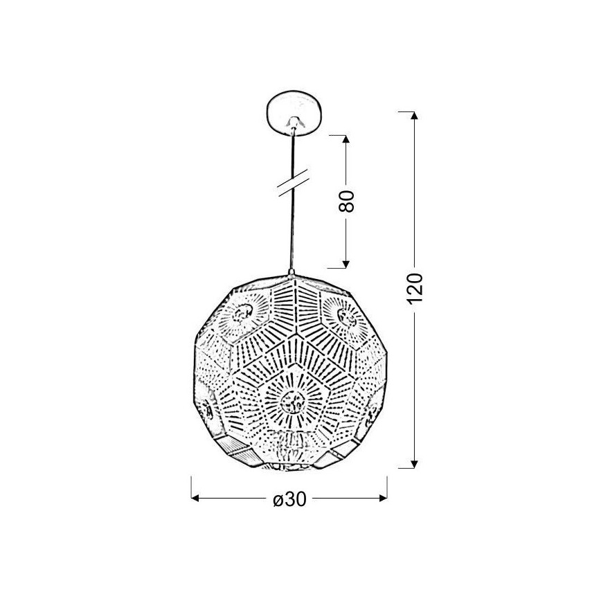 Полилей на въже EUPHORIA 1xE27/40W/230V черна