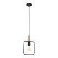 Полилей на въже FRAME 1xE27/60W/230V черна
