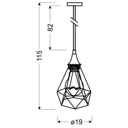 Полилей на въже GRAF 1xE27/60W/230V