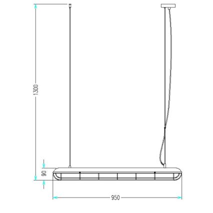 Полилей на въже KJELD 3xE14/60W/230V
