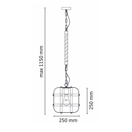 Полилей на въже KLATKA 1xE27/10W/230V