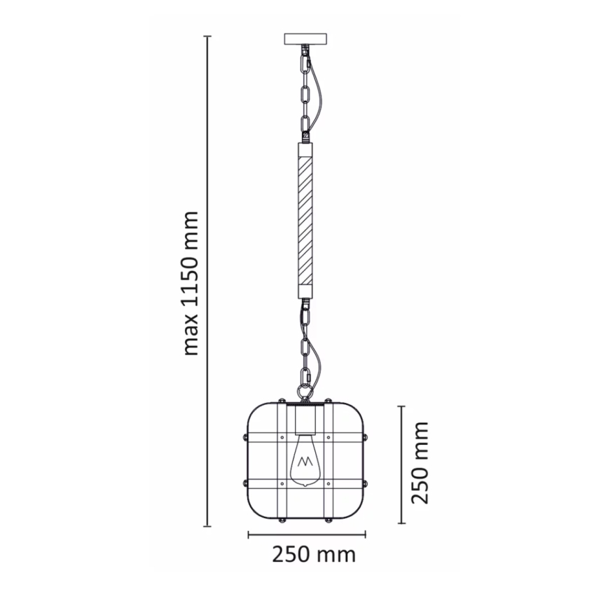 Полилей на въже KLATKA 1xE27/10W/230V
