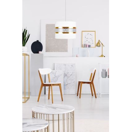 Полилей на въже LIND 1xE27/60W/230V бяла