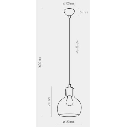Полилей на въже MANGO 1xE27/60W/230V
