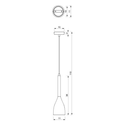 Полилей на въже MUZA 1xE27/60W/230V