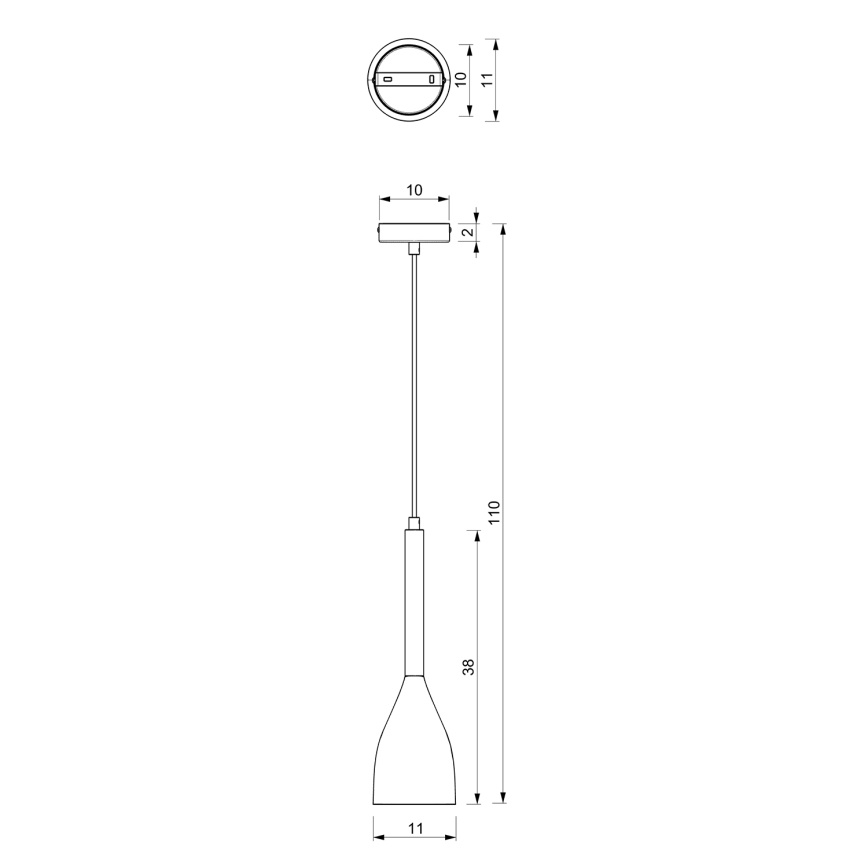 Полилей на въже MUZA 1xE27/60W/230V