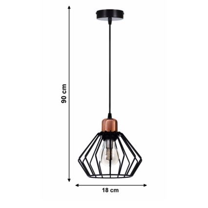 Полилей на въже PORTO 1xE27/40W/230V