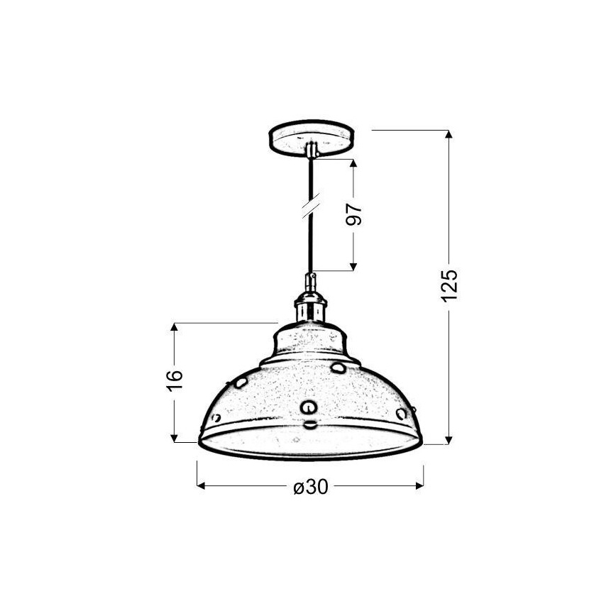 Полилей на въже SCRIMI 1xE27/60W/230V