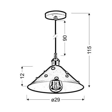 Полилей на въже SCRIMI 1xE27/60W/230V