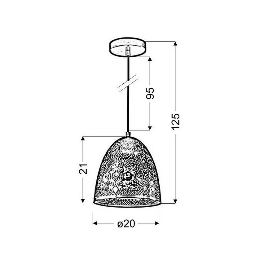 Полилей на въже SFINKS 1xE27/60W/230V