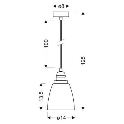 Полилей на въже VOICE 1xE27/40W/230V