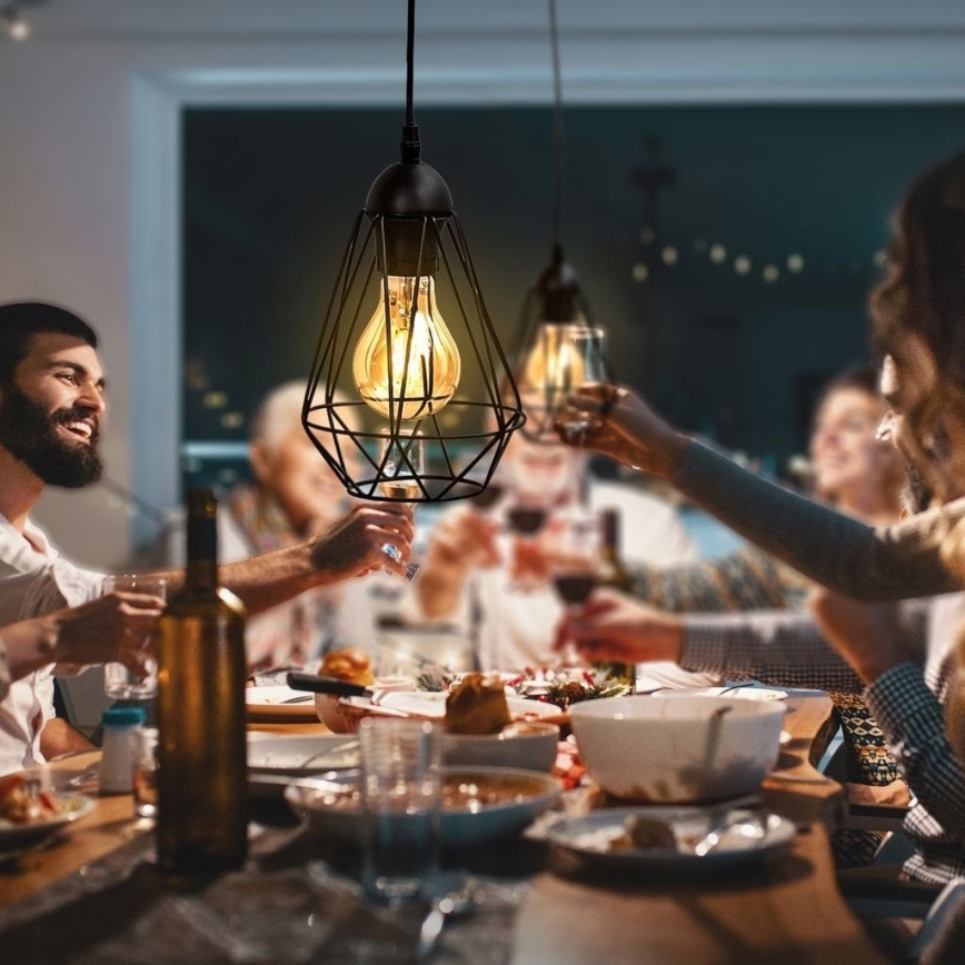 Полилей на кабел 1xE27/40W/230V, черен