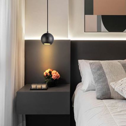 Полилей на кабел 1xGU10/10W/230V Ø 11 cm масив/ясен