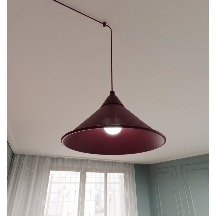 Полилей на кабел ABRAMO 2xE27/15W/230V червен