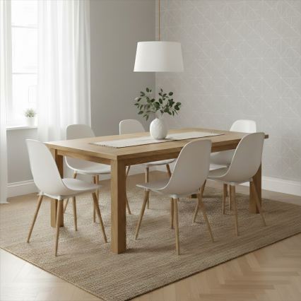 Полилей на кабел AIDA, 1xE27/60W/230V, Ø 35 cm, дъб/кафяв/бял