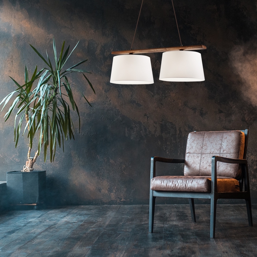 Полилей на кабел AIDA, 2xE27/60W/230V, орех