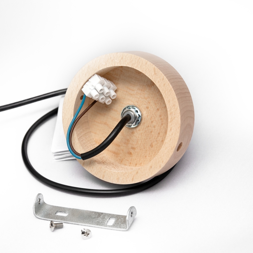 Полилей на кабел ALBA 1xE27/15W/230V диам. 25 см черен/кафяв