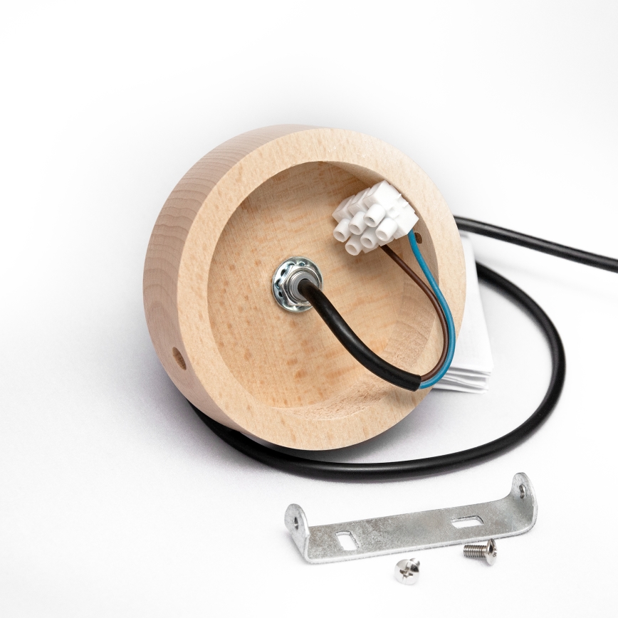 Полилей на кабел ALBA 1xE27/15W/230V pr. 45 cm черен/кафяв