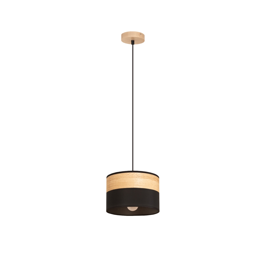 Полилей на кабел ALBA 1xE27/15W/230V Ø 20 см черен/кафяв