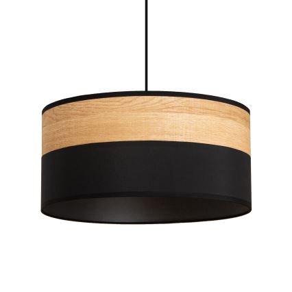 Полилей на кабел ALBA 1xE27/15W/230V Ø 45 см черен/кафяв
