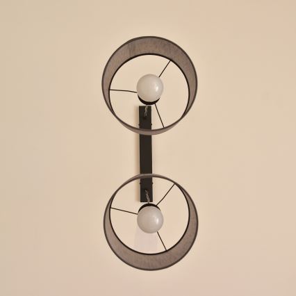 Полилей на кабел ALBA 2xE27/15W/230V, сив